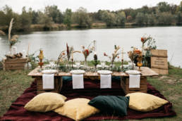 une inspiration mariage au bord d'un lac